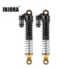 Pair of black and brass aluminum shock absorbers for 1/18 RC crawler upgrades