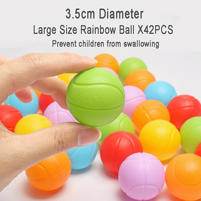 Rainbow Ball Sorting Board Game for Kids