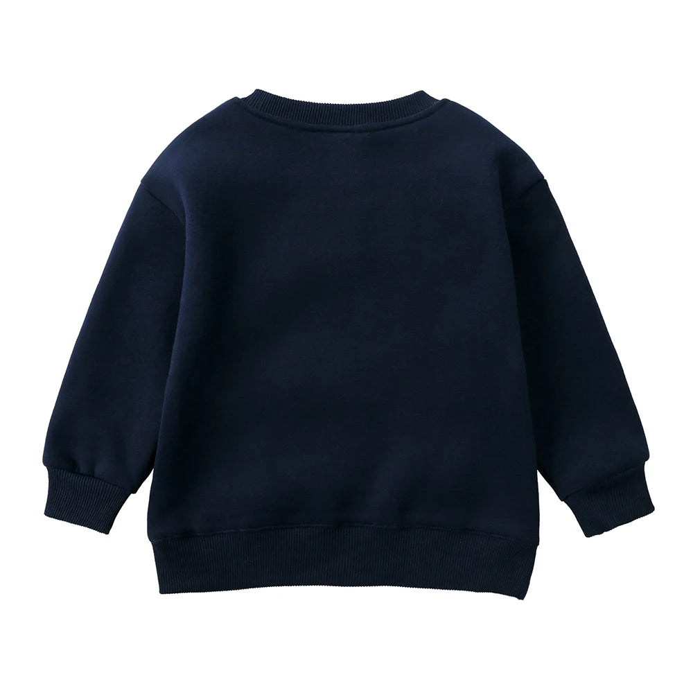Navy blue kids pullover hoodie for boys and girls