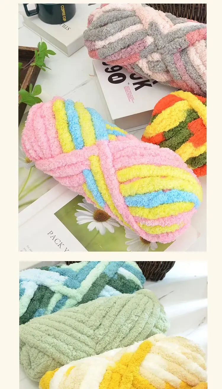 Extra Thick Chenille Yarn for Hand Knitting