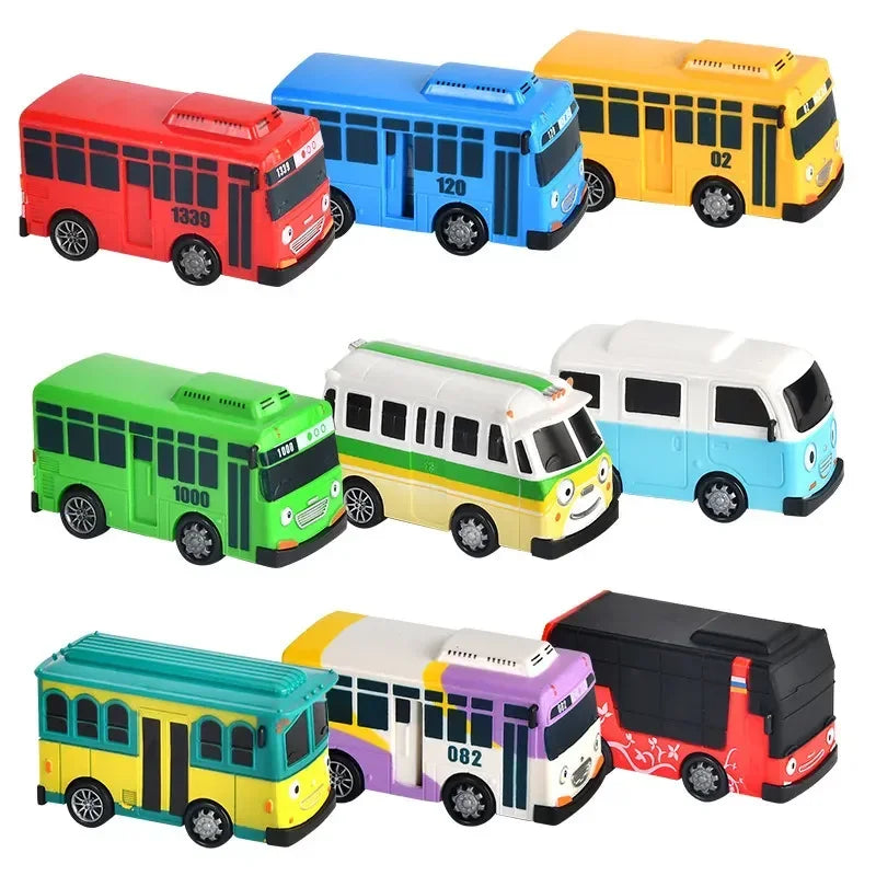 Pull-Back Mini Bus Toy with Openable Doors