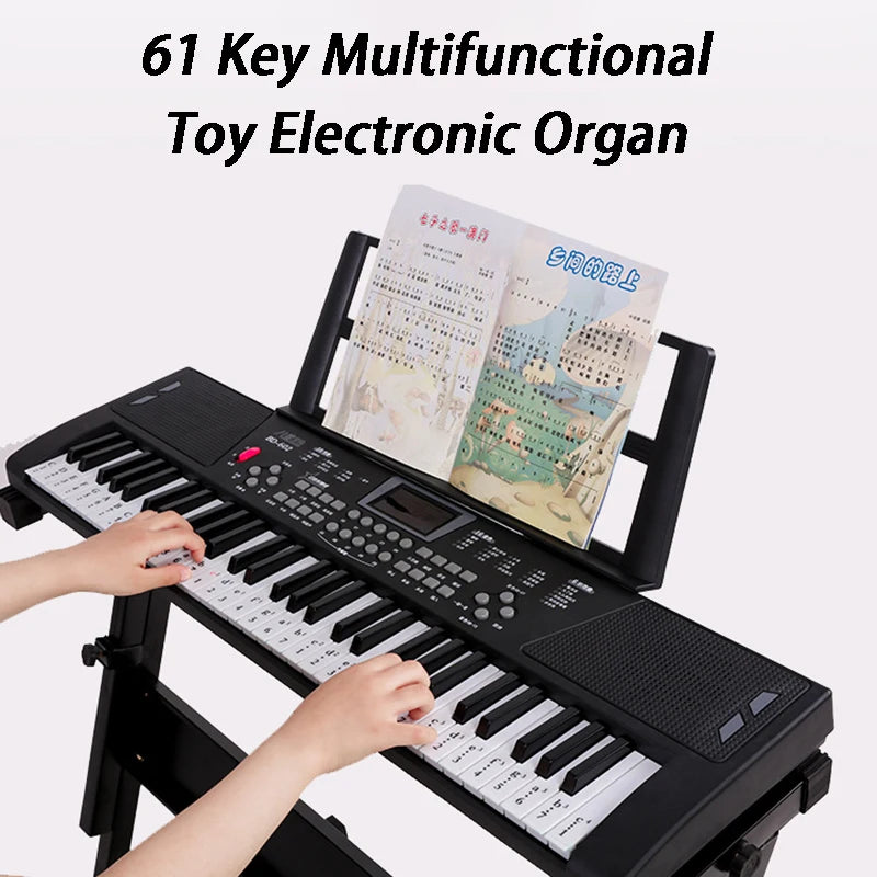 61-Key Portable Electronic Keyboard for Kids with Teaching Features