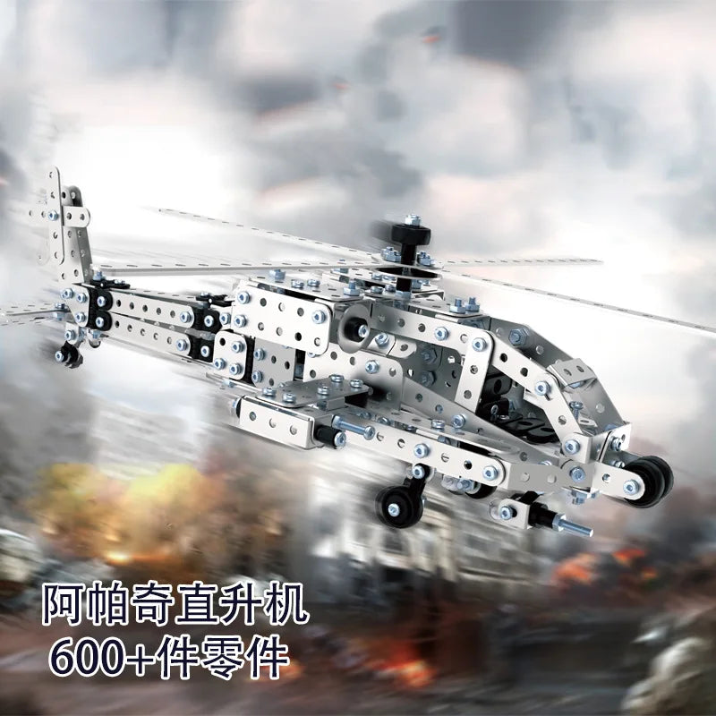 Metal 3D Aircraft Model Building Kit with Screw Assembly