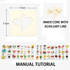 Montessori Wooden Drawing Stencils Set for Kids - 20pc Creative Painting Templates