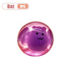 A purple squishy toy shaped like a pumpkin head for stress relief.
