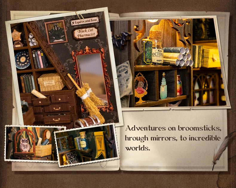 Eternal Bookstore DIY Book Nook Kit with LED Lighting
