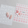 3D Bow Nail Stickers with Ribbon, Heart & Stripe Designs