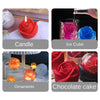 Un juego de moldes de silicona para rosas, utilizado para hacer velas, cubos de hielo, adornos y pasteles de chocolate en var