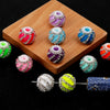 Striped Rhinestone Acrylic Beads for DIY Jewelry Making