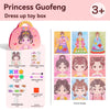 Princess Guofeng dress up toy box containing paper, stickers, eyeshadow, brush plate, and rhinestone pen