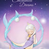 A fantasy illustration of a sleeping elf with glowing blue wings surrounded by stars and clouds.