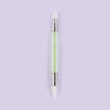 A dual-ended silicone head nail art dotting pen with a crystal handle.
