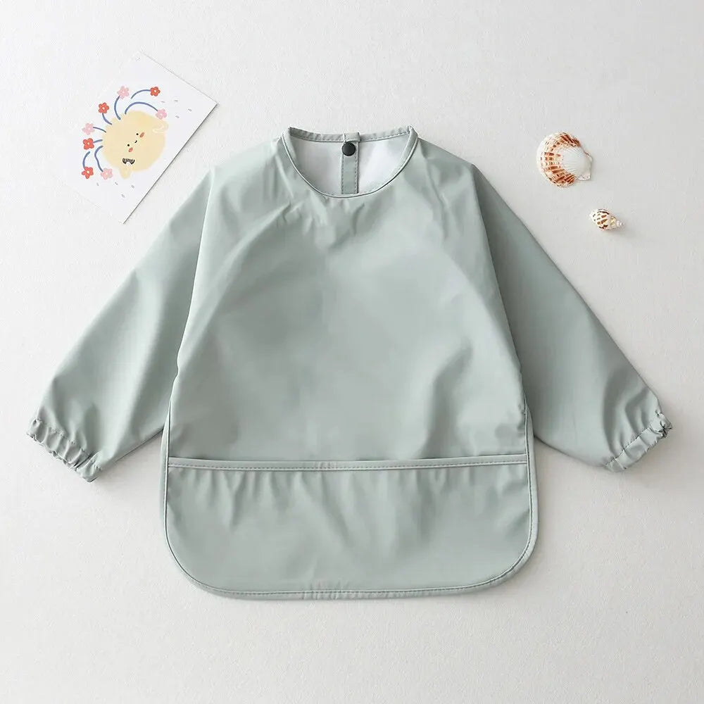 Long-Sleeve Waterproof Baby Bibs for Toddlers