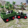 16.5" Farm Tractor Playset with Trailer, Animals & Fencing