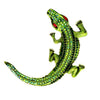 Gold-Plated Rhinestone Turtle Brooch Pin