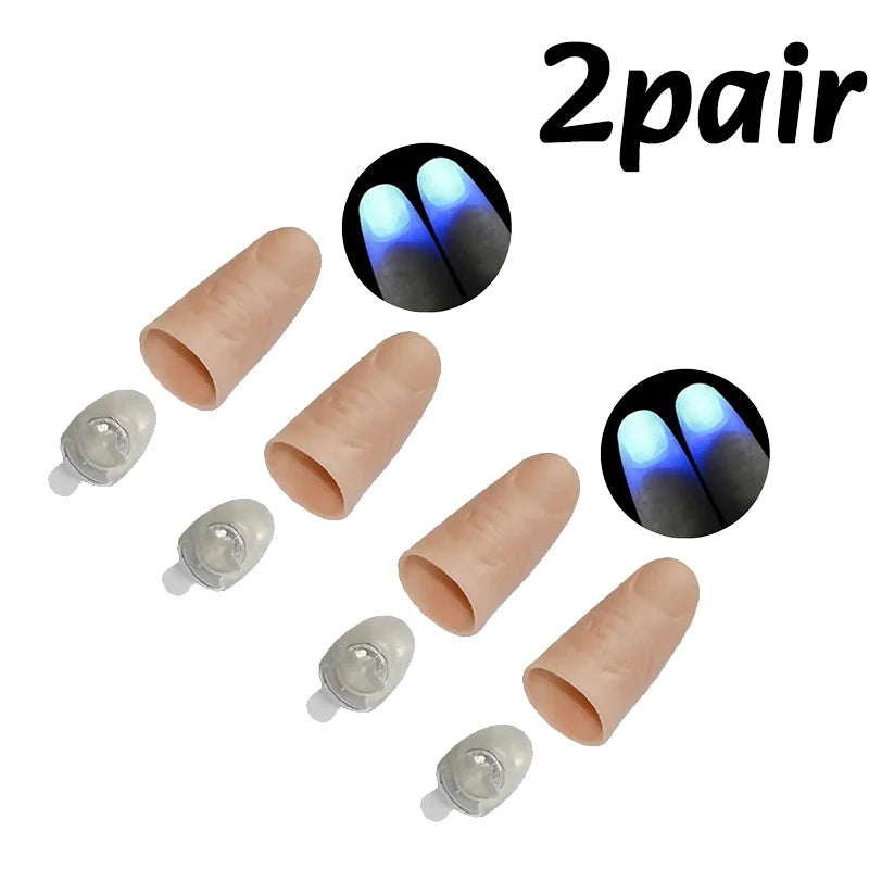 LED Flashing Finger Tips for Magic Tricks and Party Pranks