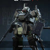 A detailed 3D render of the FENRIR A6 Assault Type mecha model kit, shown in a dark, dramatic lighting setup.