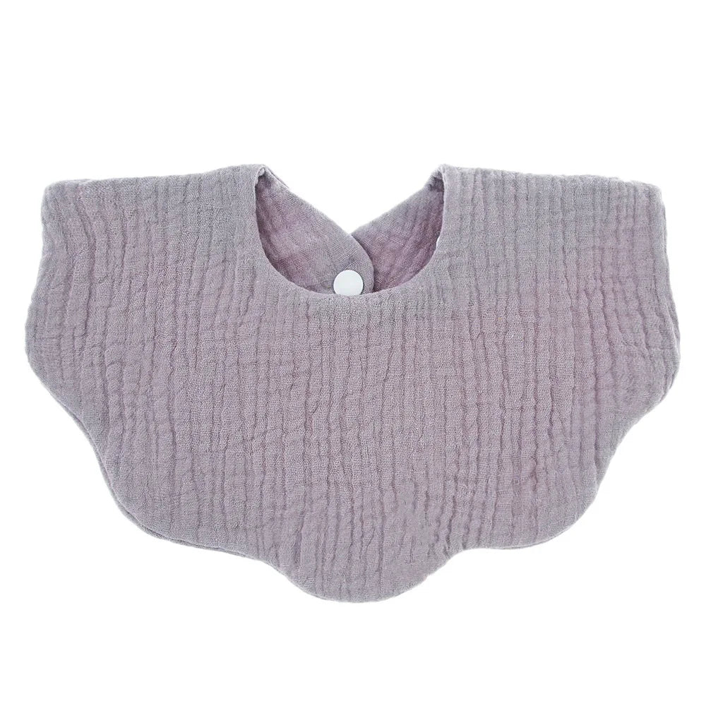 Cotton Baby Bibs with Burp Cloth – Soft Solid Color Bandana Scarf