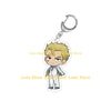 Chibi acrylic keychain of Loen Store character with blonde hair and white outfit