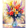 DIY Paint by Numbers Kit | Flowers in Vase | Acrylic Canvas Art with Frame