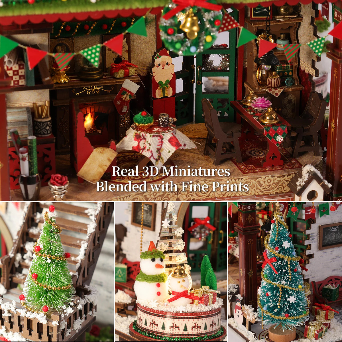 DIY Miniature Winter Cabin Book Nook Kit