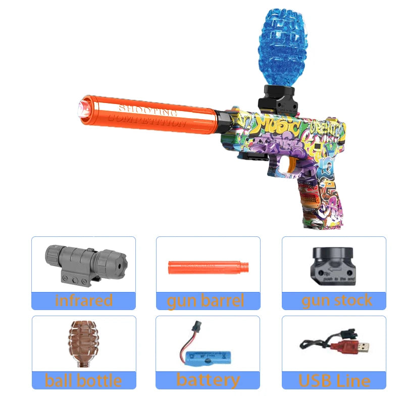 Electric Blaster Gun with Soft Bullets for Kids