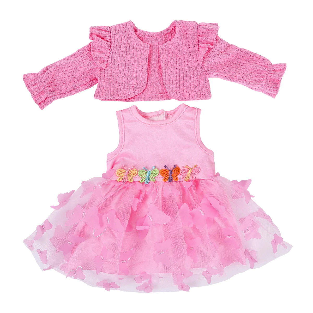 Adorable Baby Doll Clothing Set with Coat and Dress