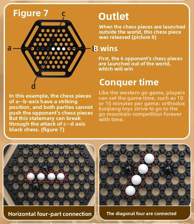 Push Chess Strategy Board Game for Family Fun