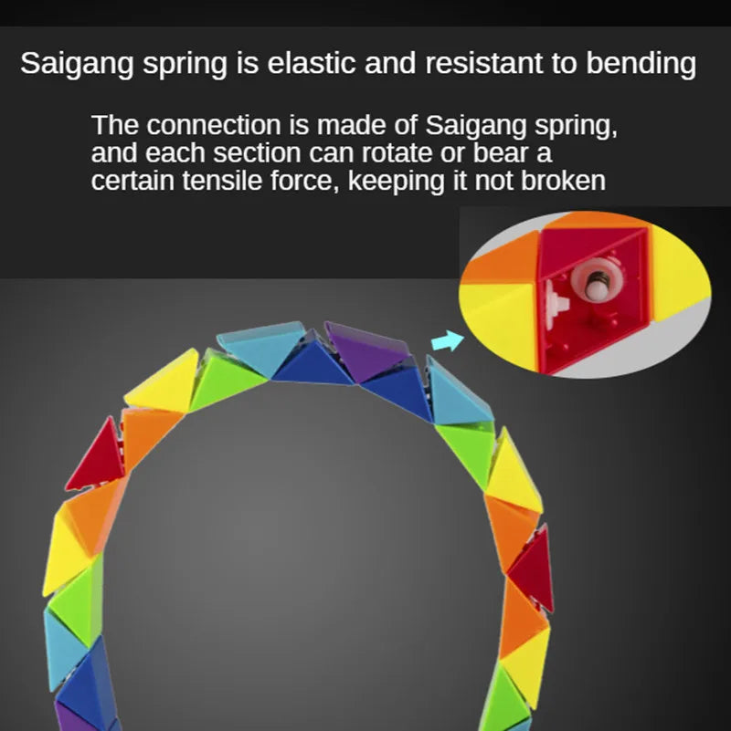 Rainbow Twist Puzzle Snake – Creative Fidget Toy for Kids & Adults