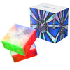 A box of GAN 10th Anniversary Magnetic Speed Cube Set next to a translucent cube.