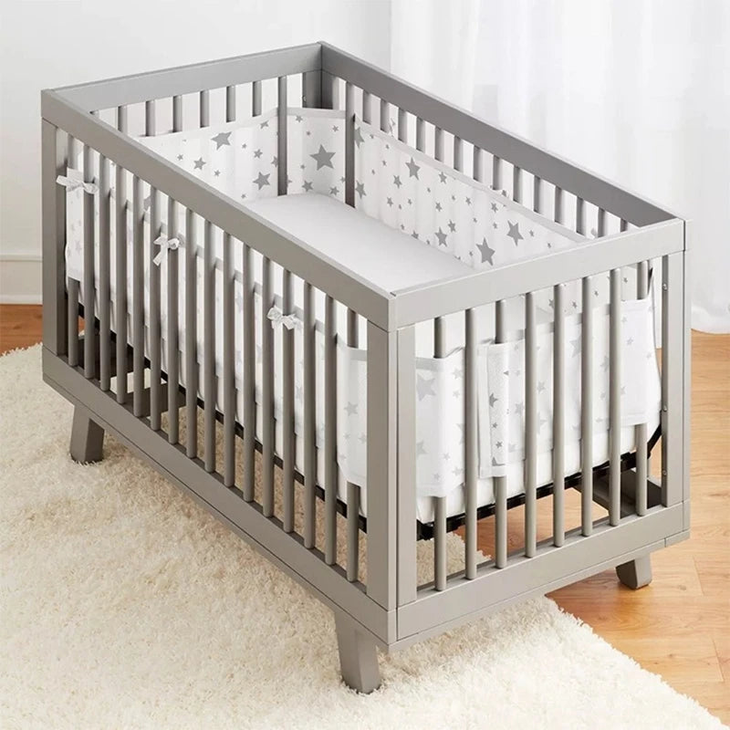Breathable 4-Sided Crib Bumper Set for Infant Safety