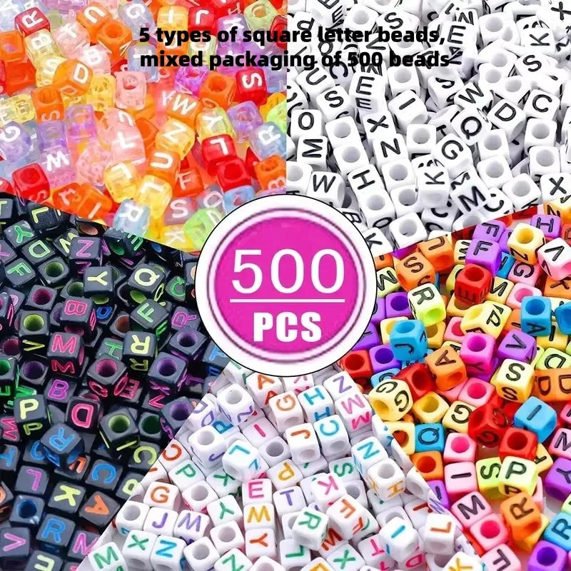 Acrylic Alphabet Cube Beads for DIY Jewelry Making
