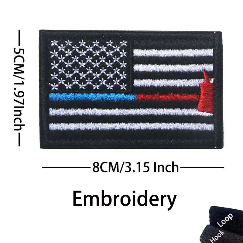 Reflective American Flag Tactical Patch with Glow-in-the-Dark Detail