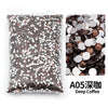 A bag of A05 Deep Coffee flat-back resin rhinestones for DIY craft and nail art