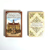 A vintage Lenormand fortune-telling card featuring an illustration of a stately building and ornate design.