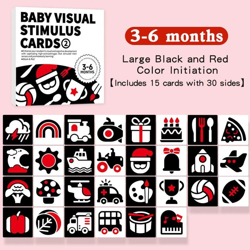 Montessori High-Contrast Visual Stimulation Cards for Babies