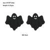 A set of five black ghost silicone beads for jewelry making