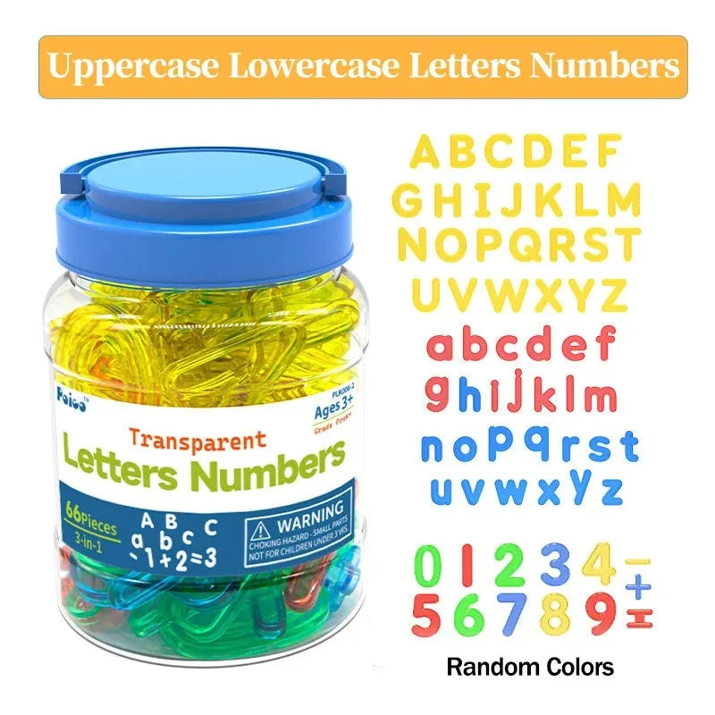 Translucent Colorful Letters & Numbers Set for Sensory Learning