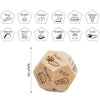 Wooden Date Night Dice Game with Food-Themed Icons