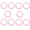 A set of eight pink alloy snap hook keychain clips, each measuring 24mm.