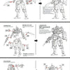 Diagrams showing assembly steps for the BA and LA types of FENRIR A6 Assault Type Mecha model kits.