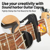Zinc Alloy Guitar Capo with 5 Celluloid Picks — Fits Acoustic, Electric, Classical, and Ukulele