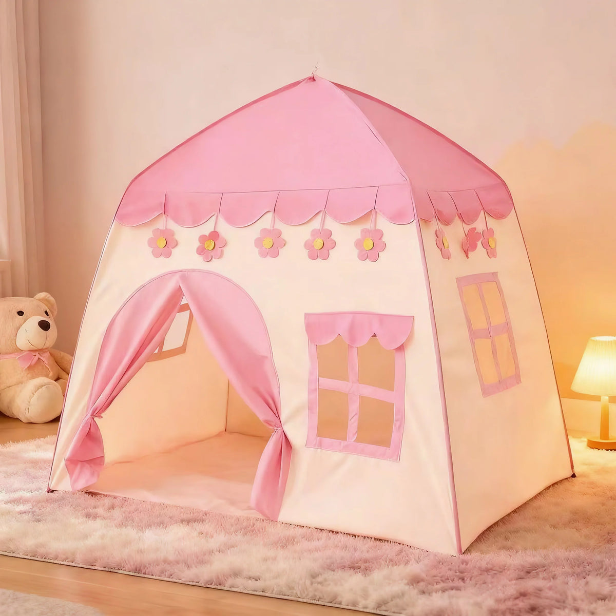 Princess Castle Play Tent with Floral Design