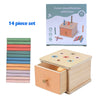 Wooden Montessori Sorting Box with Shape & Color Matching Games