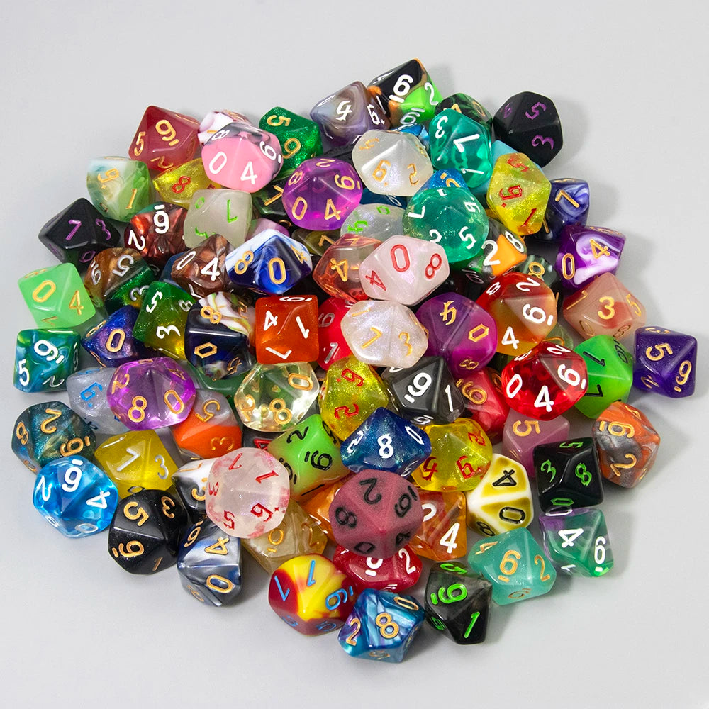 Polyhedral Resin Dice Set (10-Piece) for D&D and RPG