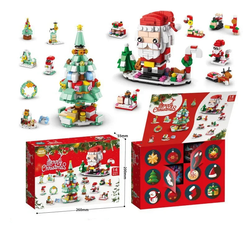 Christmas Advent Calendar Building Blocks Set