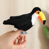 Adorable Mini Plush Finger Puppet Set – Parrot, Peacock, Shark & Octopus