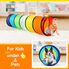 Colorful pop-up play tunnel with 69-inch length for kids and pets
