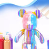 DIY Fluid Bear Sculpture Kit - Paintable Resin Bear Figurine for Creative Home Decor
