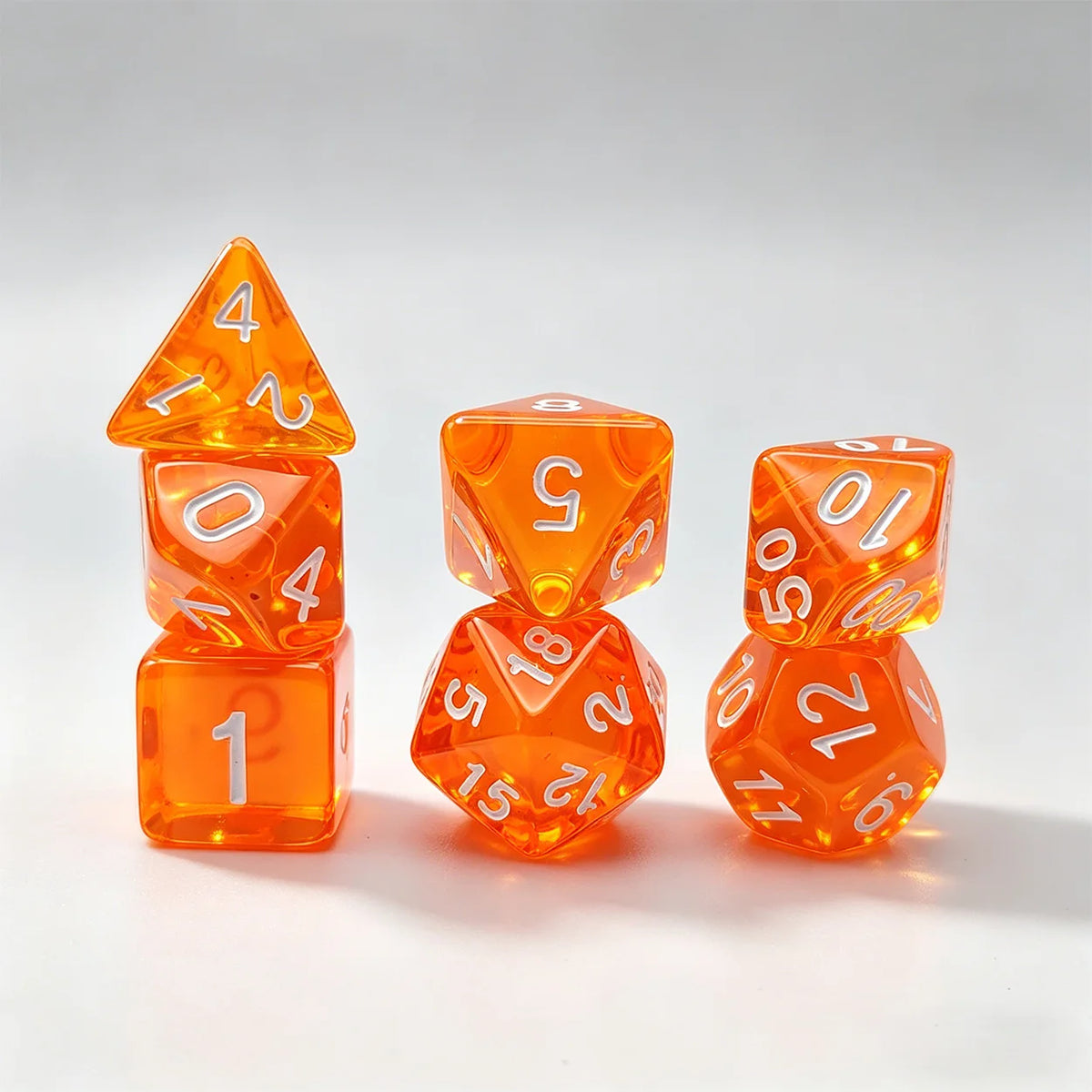 Translucent Green Polyhedral Dice Set (7-Piece)